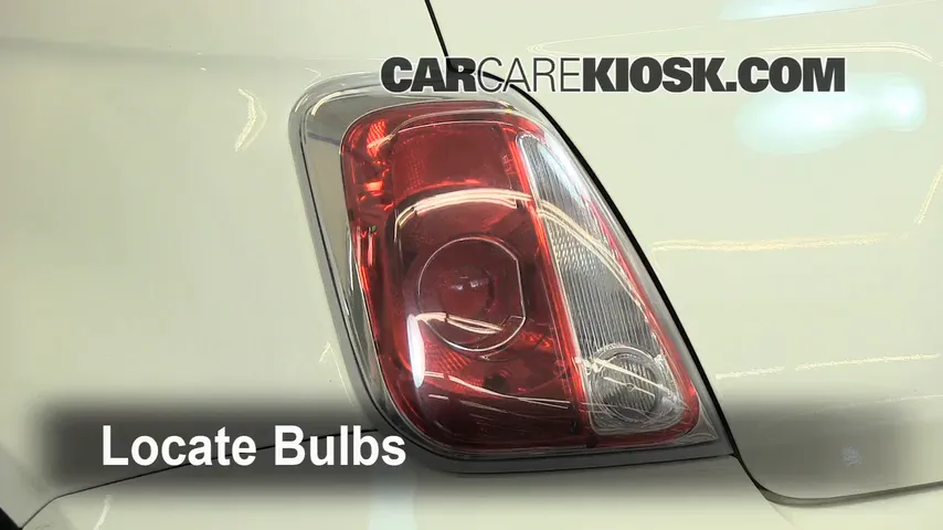 2012 Fiat 500 Pop 1.4L 4 Cyl. Lights Tail Light (replace bulb)